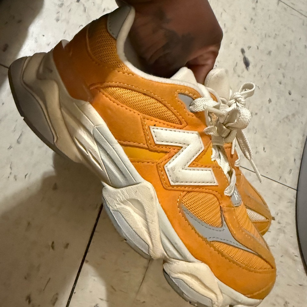 New Balance Bright Orange & Cream Lace-Up Sneaker